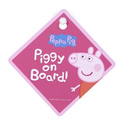 ป้ายสัญลักษณ์ติดรถยนต์ Peppa Pig & George Baby on Board Sign (Peppa)