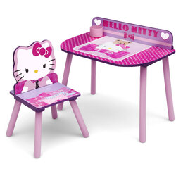 โต๊ะเขียนหนังสือพร้อมเก้าอี้สำหรับเด็ก Delta Children Desk and Chair Set (Hello Kitty)