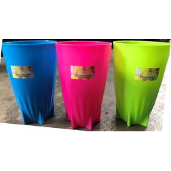 P06133 ถ้วยโอเลี้ยง ก้นจีบ (7.4 x 7.4 x 12.2 cm) เกรดเอ สีสวย (ราคาส่งต่อ 12โหล:144 ใบ :เฉลี่ย 110 บ/โหล)