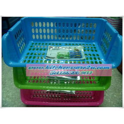 P06932 ตะแกรงเอนกประสงค์ ต่อชั้นได้ ดีไซน์ใหม่ เกรดเอ (ราคาส่งต่อ 12 โหล: 144 ใบ:เฉลี่ย 195 บาท/โหล)