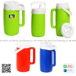 P03416 คูลเลอร์ 2 ลิตร (13.7x18x27.2 cm) เก็บร้อนเย็น No.RW0165 ราคาขายส่งต่อ 1 โหล: 12 ใบ: เฉลี่ย 110 บต่อใบ