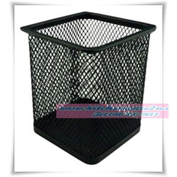 P06714 ตะกร้าเหล็กใส่ปากกาเหลี่ยม 8*10 ซม. ลังละ 144 ชุด HY-211-6 (เฉลี่ย 15 บาท/ชุด)