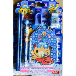 P07791 ชุดเครื่องเขียน ดินสอ ยางลบ การ์ตูน ราคาส่งต่อ 1 โหล: 12 แพค 180 บ/โหล ส่ง 15 บาท ขายส่งทุกอย่าง 20 บาท