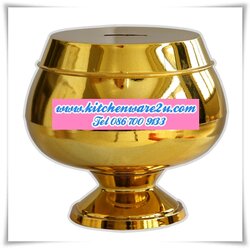 P07067 ออมสิน บาตรพระ พลาสติก มันวาว (เส้นผ่าศูนย์กลางกลางฝาบาตร 13 ซม.) ราคาส่งต่อ 1 โหล:12 ใบ:เฉลี่ย 100 บ/ใบ