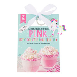 ชุดทำเครื่องดื่มช็อกโกแลตร้อนสีชมพู Thoughtfully Unicorn Magic Colour Changing Pink Hot Chocolate Drink Mix
