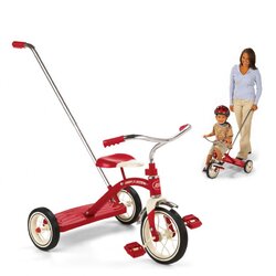 จักรยานสามล้อพร้อมด้ามผลักจูง Radio Flyer Classic Tricycle with Push Handle (Red)