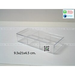 P11740 กล่องเหลี่ยม แบ่ง 3 ช่อง ใสปิ๊ง (กว้าง 9 ยาว 21 สูง 4.5 ซม) No.182 (ราคาส่งต่อ 1 โหล:12 ใบ:เฉลี่ย 62.5 บต่อใบ)