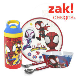 ชุดอุปกรณ์รับประทานอาหาร Zak! Spider-Man 5-Piece Dinnerware Set