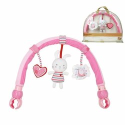 โมบายติดรถเข็น คาร์ซีท และเปลเด็ก Sozzy Pink Bunny Travel Arch