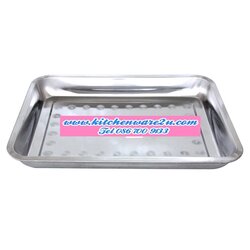 P08601 ถาดเหลี่ยมสแตนเลส (60*40*7 cm) ขายยกลัง 24 ใบ (ราคาส่งต่อ 24 ใบ:เฉลี่ย 105 บต่อใบ)