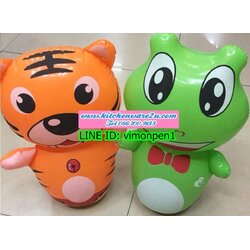 P09731 ตุ๊กตาเป่าลมยาง ล้มลุก (ราคาส่งต่อ 1 โหล:12 ชุด) ขายส่งทุกอย่าง 20 บาท