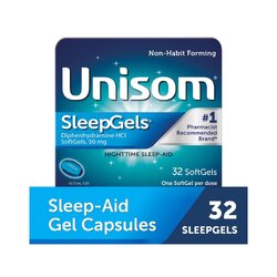 วิตามินเสริมการนอนหลับสำหรับเด็กโตและผู้ใหญ่ Unisom SleepGels (32 SoftGels)