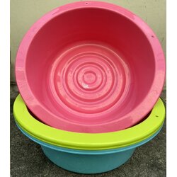 P05476 กะละมัง 55 ซม. (55*55*20 cm) สีหวานสด (ราคาส่งต่อ 12 ใบ เฉลี่ย 80 บต่อใบ)