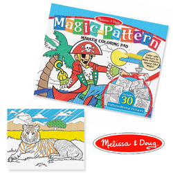 แผ่นภาพระบายสีมหัศจรรย์ Melissa & Doug รุ่น Magic Pattern Marker Coloring Pad (Blue)
