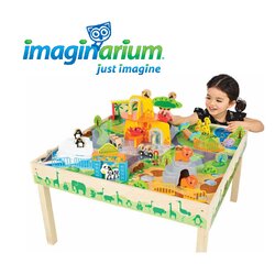 โต๊ะกิจกรรมพร้อมของเล่นไม้สุดคลาสสิค Imaginarium Discovery - Zoo Play Table
