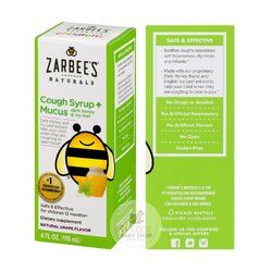 สมุนไพรบรรเทาอาการไอและลดน้ำมูกสำหรับเด็ก ZARBEE'S Naturals Children's Cough Syrup + Mucus with Dark Honey & Ivy Leaf