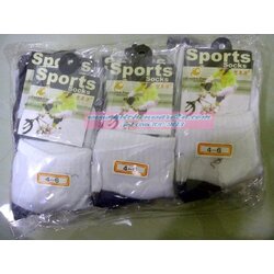 P08278 ถุงเท้านักเรียน ข้อสั้น ใส่เล่นกีฬาได้ No.4-6 (ราคาขายส่งต่อ 10 โหล: 120 คู่:เฉลี่ยคู่ละ 7.5 บาท