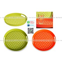 P12927 ถาดเสริฟกลม กันลื่น (36.3*36.4*4.5 cm) เกรดเอ No.7405 ราคาขายส่งต่อ 1 โหล: 12 ใบ : เฉลี่ย 110 บต่อใบ