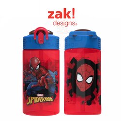 กระติกน้ำพร้อมหลอดดื่มสำหรับเด็ก Zak! Spider-Man 16 Oz. Reusable Water Bottle with Straw