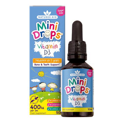วิตามิน D สำหรับทารกและเด็กเล็ก Natures Aid Mini Drops Vitamin D3