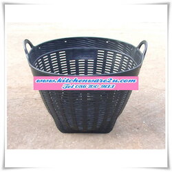 P08524 เข่ง เบอร์ 5 ดำ อย่างหนา NS (44 x 44 x 30 ซม. cm)(ราคาส่งต่อ 36 ใบ: 45 ต่อใบ)