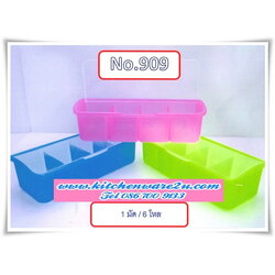 P06219 ใส่เครื่องปรุง 4 ช่อง ฝาใส เกรดเอ 909 (ราคาส่งต่อ 1 มัด: 6 โหล: 72 ใบ :เฉลี่ย 200 บ/โหล)