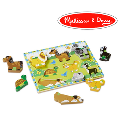 ชุดตัวต่อจัมโบ้รูปสัตว์เลี้ยง Melissa & Doug รุ่น Fresh Start Chunky Puzzly - Pets