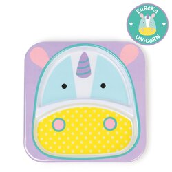 จานอาหารแบ่ง 2 ช่องสำหรับเด็ก Skip Hop รุ่น Zoo Plate (Unicorn)