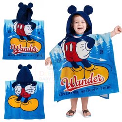ผ้าเช็ดตัวพร้อมหมวกฮู้ดสำหรับเด็ก Disney Mickey Mouse Hooded Towel for Kids