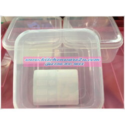 P00414 P00414 กล่องถนอมอาหารเหลี่ยมจตุรัสใสขนาดกลาง 1.25 ลิตร (15*15*8.9 cm) No.277 (ราคาส่งต่อ 1 โหล:12 ใบ)