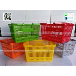 P11358 ตะกร้าช๊อปปิ้ง มาตรฐาน (30*40*23.5 cm) แข็งแรง เกรดเอ No.320A (ราคาส่งต่อ 1 โหล: 12 ใบ:เฉลี่ย 105 บต่อใบ)