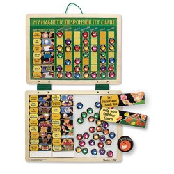 แผ่นกระดานแม่เหล็กพร้อมป้ายหน้าที่ความรับผิดชอบ Melissa & Doug Magnetic Responsibility Chart