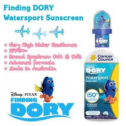 โลชั่นกันแดดชนิดกันน้ำแบบพิเศษสำหรับลูกน้อย Cancer Council Finding Dory Watersport Sunscreen Limited Edition