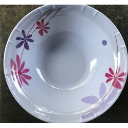 P10676 ชามเมลามีน 8 นิ้ว พิมพ์ลาย อย่างหนา ลายใหม่ ขายดี ราคาส่งต่อ 12 ใบ ขายส่งจานชาม