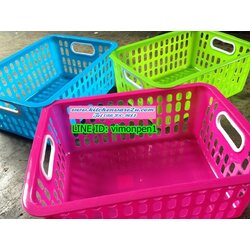 P08169 ตะแกรง A4 พื้นตัน สีเจ็บ ก 24.8 cm x ย33.5 cm xส13.2 cm (ราคาขายส่ง 1 โหล/ 12 ชุด)