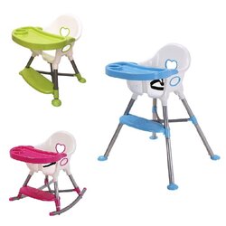เก้าอี้รับประทานอาหารทรงสูงปรับระดับได้ 3-in-1 Adjustable High Chair for Children