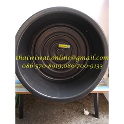 P06537 กะละมัง ขนาด 40 ซม. ดำ หัวสิงค์ (ราคาส่งต่อ 5 โหล : 60 ใบ)
