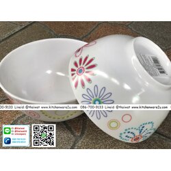 P02073 ถ้วยแบ่ง 4.5 นิ้ว พิมพ์ลาย หลากหลายลาย (ราคาต่อโหล)