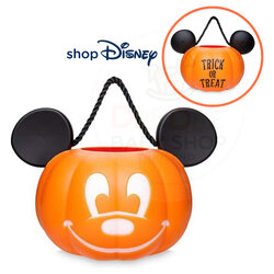 ถังเอนกประสงค์สำหรับบรรจุขนม ShopDisney Mickey Mouse Jack-o'-Lantern Light-Up Treat Bucket