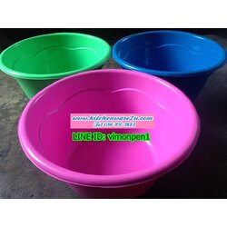 P10046 กะละมังกลม ทรงลึก (38*38*17 cm) สีหวาน No.7040 (ราคาส่งต่อ 1 โหล:12 ใบ)