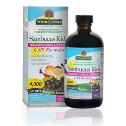 วิตามินเสริมภูมิคุ้มกันสำหรับเด็ก Nature's Answer Sambucus Kid's Formula - Infused with Echinacea & Astragalus (240ml.)