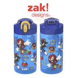 กระติกน้ำพร้อมหลอดดื่มสำหรับเด็ก Zak! Sonic 16 Oz. Reusable Water Bottle with Straw