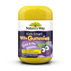 วิตามินเยลลี่ป้องกันอาการหวัดและเสริมสร้างภูมิคุ้มกัน Nature's Way Kids Smart Vita Gummies (Cold & Flu, Immunity)