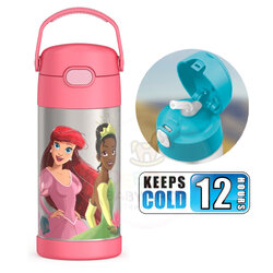 กระติกน้ำสเตนเลสรักษาอุณหภูมิ Thermos Disney Princess FUNtainer Vacuum Insulated Stainless Steel Bottle 12OZ with Bali Handle (2)