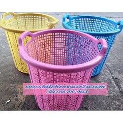 P07730 ตะกร้าใส่ผ้าหูตั้ง (33*33*32 cm) สีหวาน No.192 ราคาส่งต่อ 12 โหล: 144 ใบ:เฉลี่ย 205 บ/ โหล