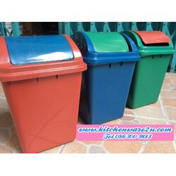 P09298 ถังขยะเหลี่ยม ฝาสวิง รุ่นประหยัด (ราคาส่งต่อ 1 โหล:12 ใบ)