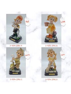 ตุ๊กตา เรซิ่น สไตล์ฝรั่ง 4 ท่า ของชำร่วย ของขวัญปีใหม่ ตกแต่งบ้าน โต๊ะทำงาน สะสม แต่งสวน ( 1 เซต 4 ชิ้น ) ขายยกเซต