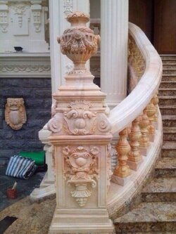 ลูกกรงหินอ่อน ส้มฟลอเรนซ์ ขนาดสูง65 เซนติเมตร