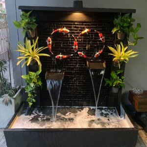 ม่านน้ำตกสำเร็จรูป พร้อมปั๊มน้ำ ราคาถูกที่สุด ม่านน้ำหินกาบ ปลาคาร์ฟ นำโชค เสริมฮวงจุ้ย ติดตั้งฟรี กทม. และปริมณฑล