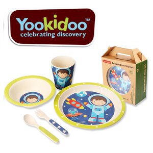 Yookidoo อุปกรณ์รับประทานอาหารปลอดสารพิษสำหรับลูกน้อย